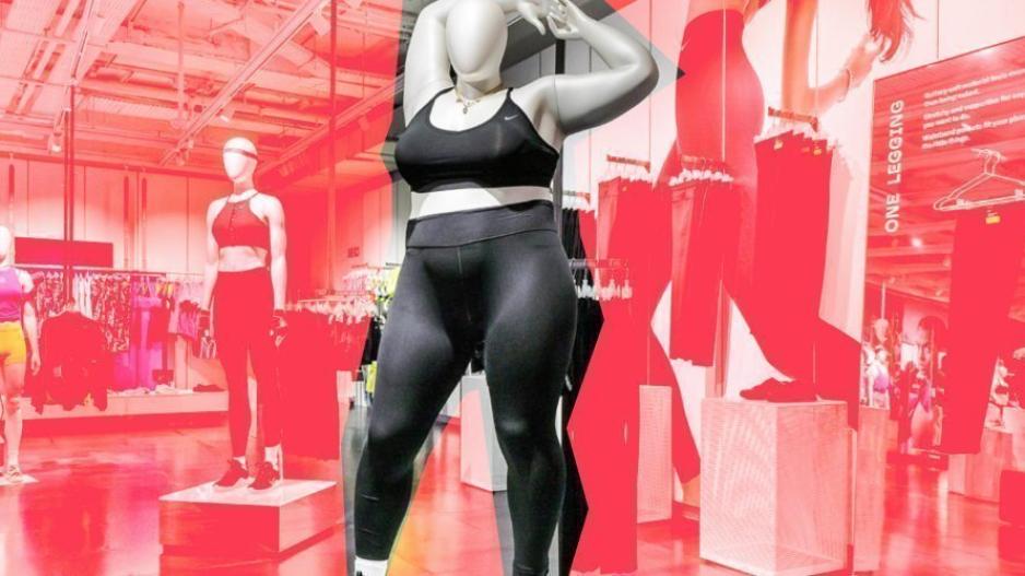 H Nike, χρησιμοποιεί plus size κούκλες βιτρίνας