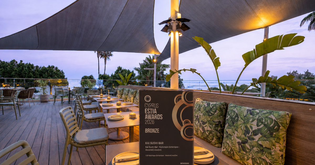 &Tau;&omicron; KAI Sushi Bar &kappa;&alpha;&tau;έ&kappa;&tau;&eta;&sigma;&epsilon; &tau;&omicron; &pi;&rho;ώ&tau;&omicron; &tau;&omicron;&upsilon; Cyprus Estia Award 2026 &omega;&sigmaf; &laquo;&Kappa;&alpha;&lambda;ύ&tau;&epsilon;&rho;&omicron; &Epsilon;&sigma;&tau;&iota;&alpha;&tau;ό&rho;&iota;&omicron; &Alpha;&sigma;&iota;&alpha;&tau;&iota;&kappa;ή&sigmaf; &Kappa;&omicron;&upsilon;&zeta;ί&nu;&alpha;&sigmaf;&raquo;