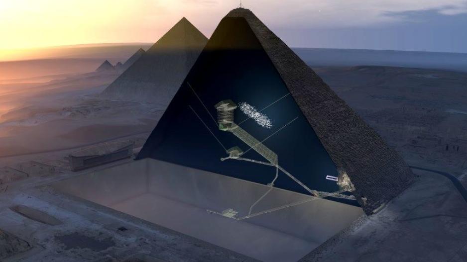 Κάτι που ήταν κρυφό μόλις ανακαλύφθηκε μέσα στη Μεγάλη Πυραμίδα του Χέοπα