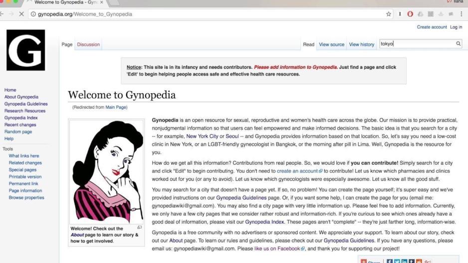 Gynopedia, διαδικτυακή εγκυκλοπαίδεια μόνο για γυναίκες