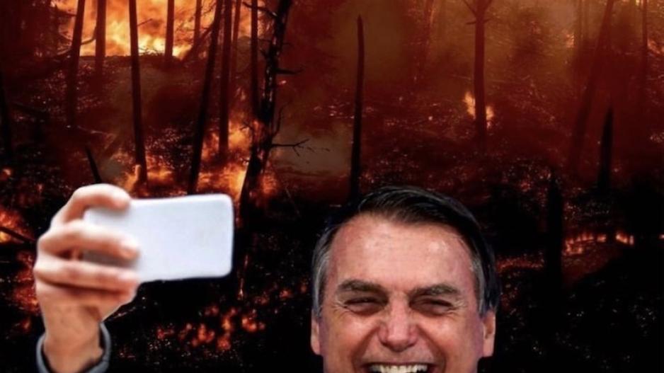 Viral φωτομοντάζ με βραζιλιάνο Τραμπ να χαίρεται για τις φωτιές