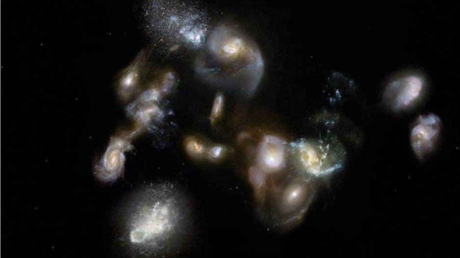 Ομαδική συγχώνευση γαλαξιών σημάδεψε τις απαρχές του Σύμπαντος